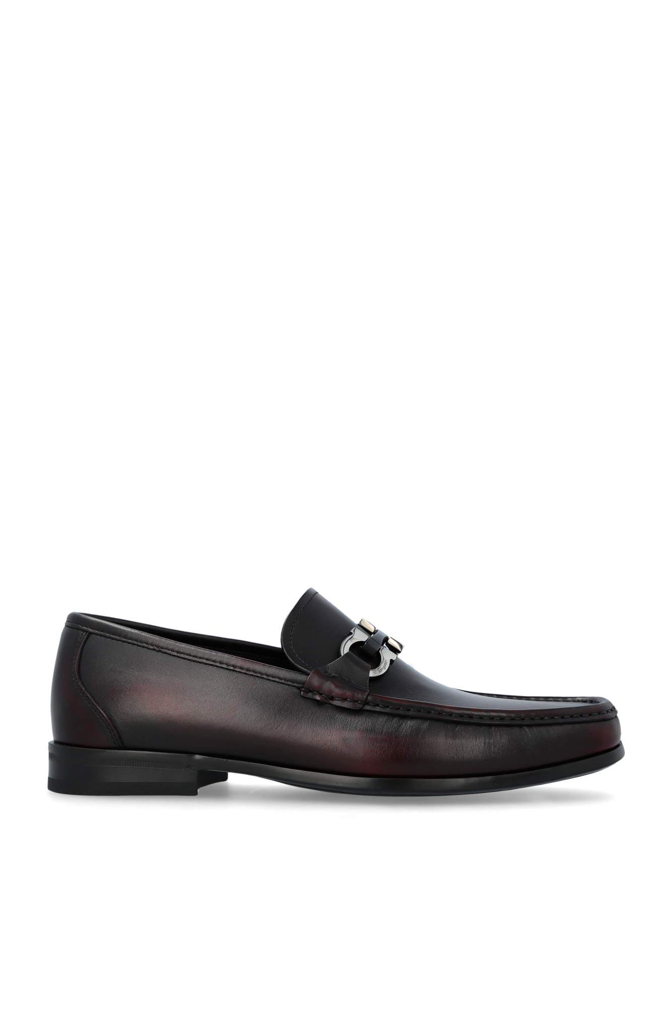 【関税&送料込】Salvatore Ferragamo Burgundy Nylon Blend Ski Moccasin with Gancini ornament - Men | Ferragamo